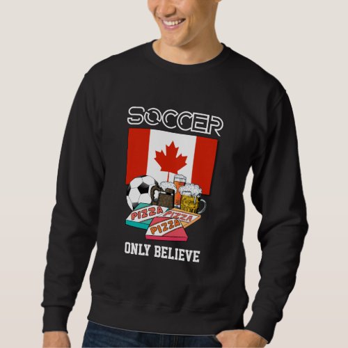WORLD SOCCER Beer Pizza CANADA Sweatshirt