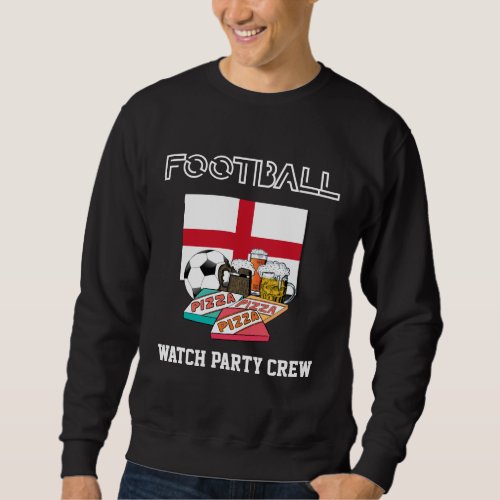 WORLD SOCCER Football Beer Pizza ENGLAND Sweatshirt