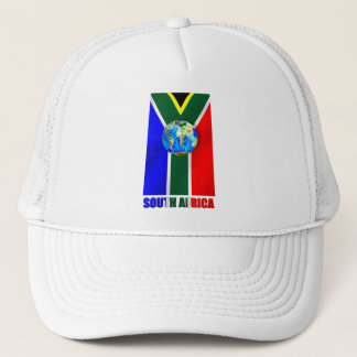 World Soccer South Africa Soccer ball globe Trucker Hat