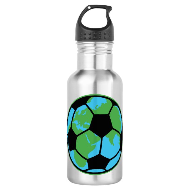 World Soccer Stainless Steel Water Bottle (Front)