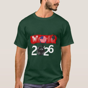 "World Soccer Tournament 2026" – USA Flag & Geomet T-Shirt