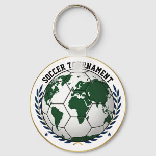 World Soccer Tournament Emblem Crest Keychain