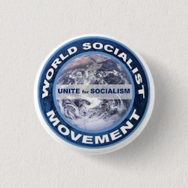 World Socialist Movement badge Button (Front)