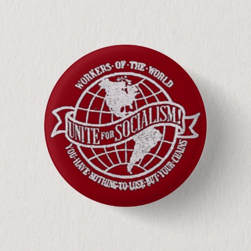 World Socialist Party of the United States red Pinback Button