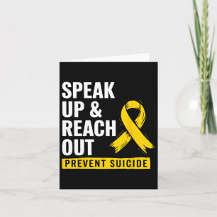 World Suicide Prevention Awareness Day Yellow Ribb Card
