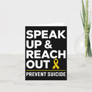 World Suicide Prevention Awareness Day Yellow Ribb Card