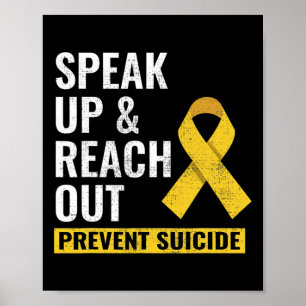 World Suicide Prevention Awareness Day Yellow Ribb Poster