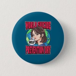 World Suicide Prevention Day Awareness September 1 Button