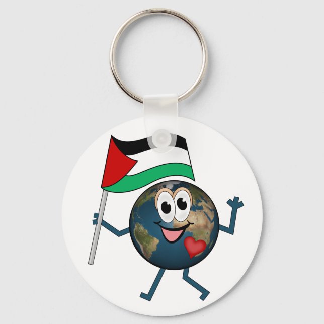 World supports Palestinian Statehood Keychain (Front)