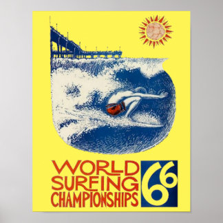 World Surfing Championships 66’ Surf Poster