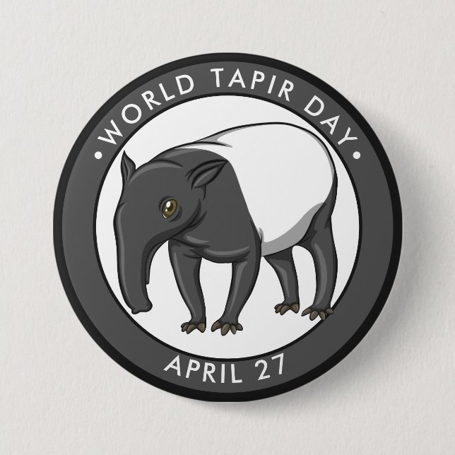 World Tapir Day Button (Front)