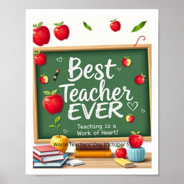 World Teachers’ Day Appreciation Designs  Poster (Front)