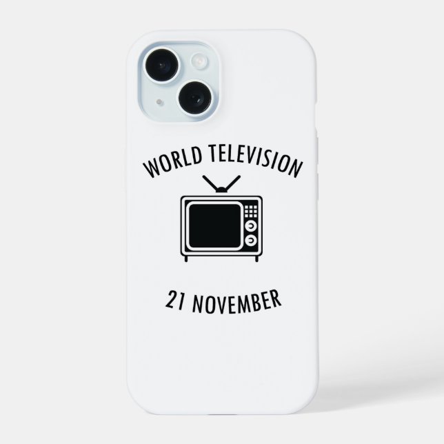 world television day iphone case (Back)