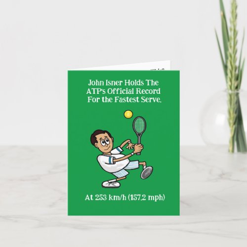 world Tennis Day Fastest Serve Greeting Card