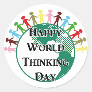 World Thinking Day Classic Round Sticker