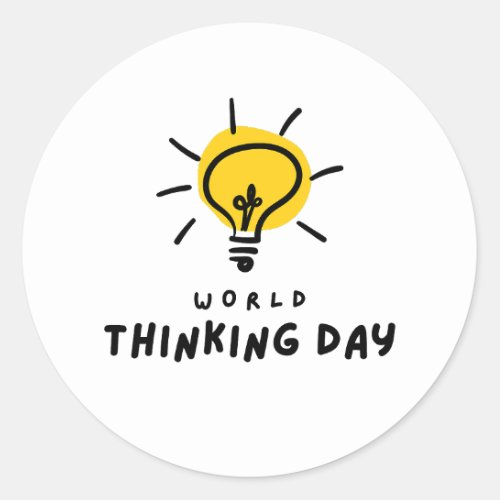 World Thinking Day Classic Round Sticker