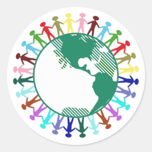 World Thinking Day * Diversity Classic Round Sticker