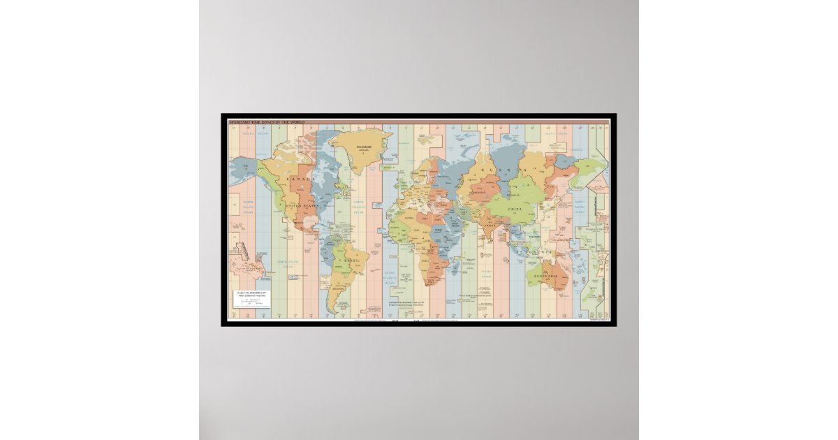 The world time zone map