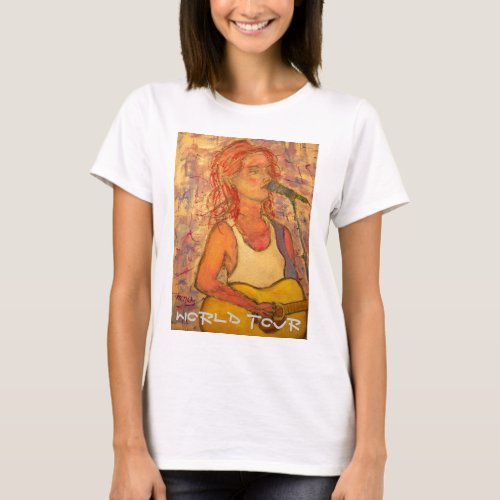 World Tour acoustic girl T_Shirt