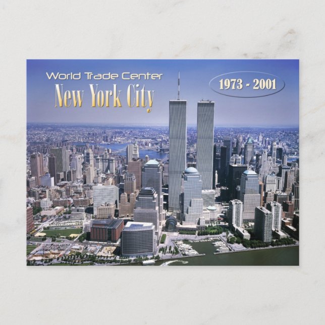 World Trade Center and NYC skyline Postcard (Front)