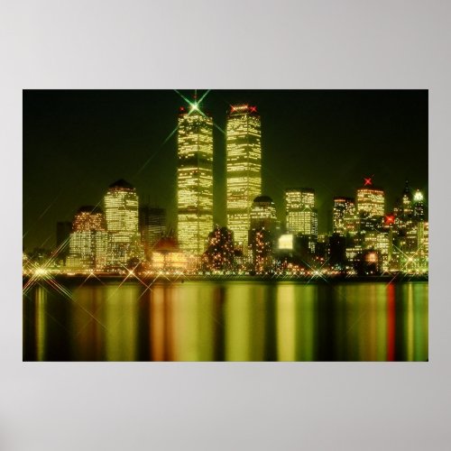 World Trade Center at Night Poster