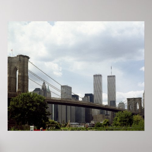 World Trade Center Brooklyn Bridge New York Poster