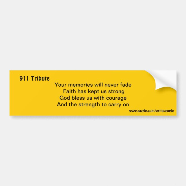 World trade center bumper sticker (Front)