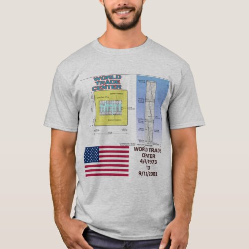 World Trade Center Floor Plans Button T_Shirt