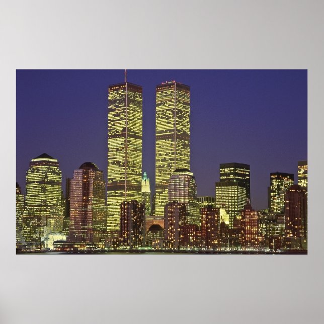 World Trade Center NYC at Night Poster (Front)