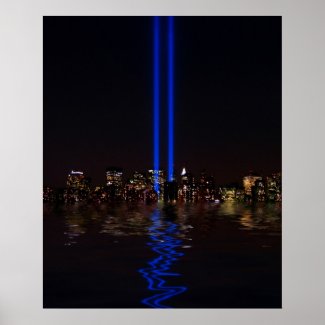 World Trade Center Tribute in Light at Night Posters