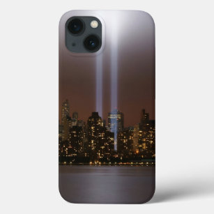 World trade center tribute in light in New York. iPhone 13 Case