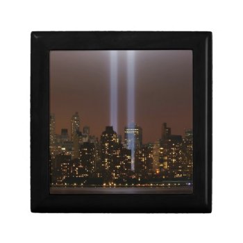 World Trade Center Tribute In Light In New York. Jewelry Box by iconicnewyork at Zazzle