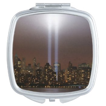 World Trade Center Tribute In Light In New York. Mirror For Makeup by iconicnewyork at Zazzle