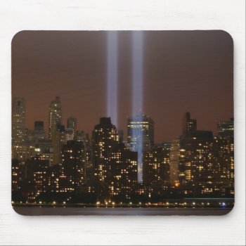 World Trade Center Tribute In Light In New York. Mouse Pad by iconicnewyork at Zazzle