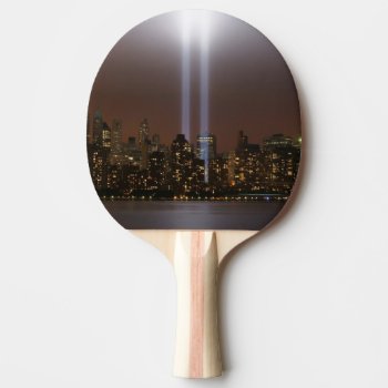 World Trade Center Tribute In Light In New York. Ping Pong Paddle by iconicnewyork at Zazzle