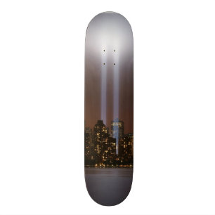 World trade center tribute in light in New York. Skateboard Deck