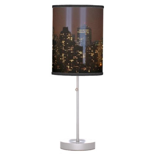 World trade center tribute in light in New York Table Lamp