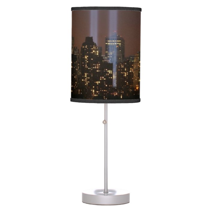 World trade center tribute in light in New York. Table Lamp