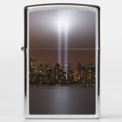 World trade center tribute in light in New York Zippo Lighter