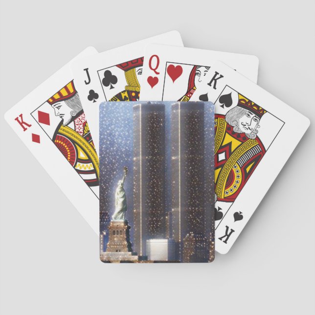 World Trade Center twin towers stylized Poker Cards (Back)
