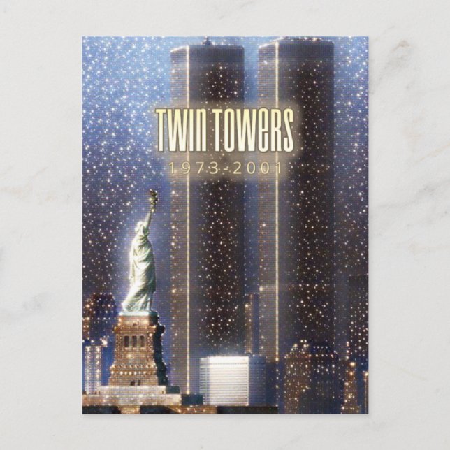 World Trade Center twin towers stylized Postcard (Front)