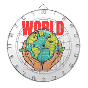 World – Travel Adventure Globe Design Dart Board