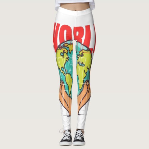 World – Travel Adventure Globe Design Leggings