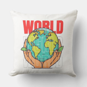 World – Travel Adventure Globe Design Throw Pillow