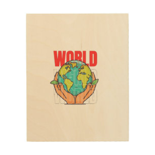 World – Travel Adventure Globe Design Wood Wall Art