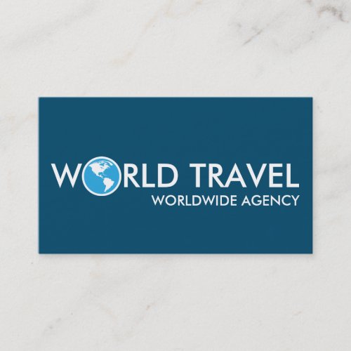World Travel Agency Agent Business Card