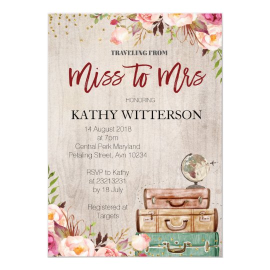 World Travel Bridal Shower Invitation Zazzle