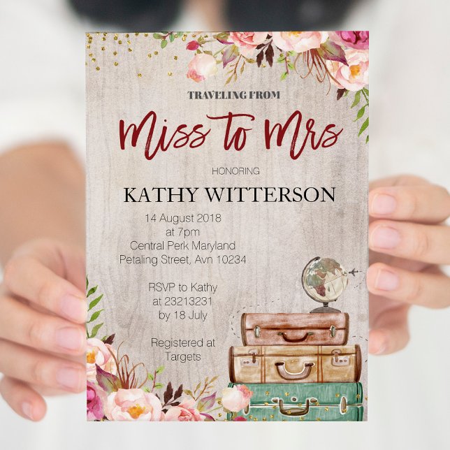 World Travel Bridal Shower Invitation (Creator Uploaded)