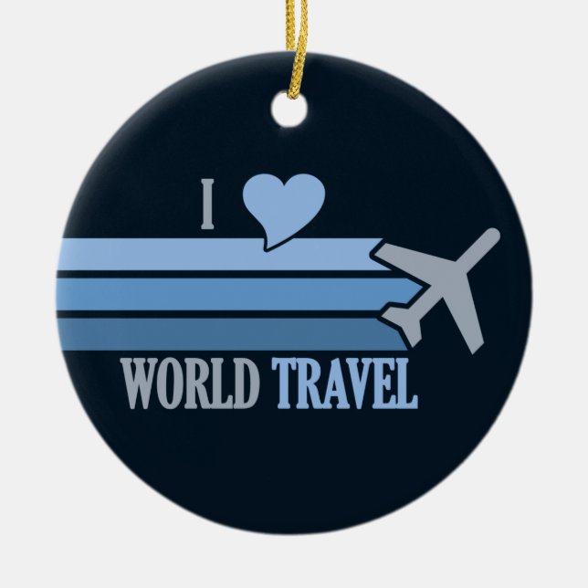World Travel custom ornament (Front)