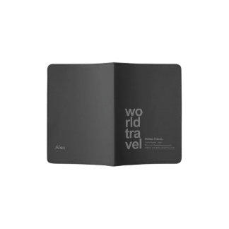 WORLD TRAVEL DEFINITION Modern Minimalist Passport Holder